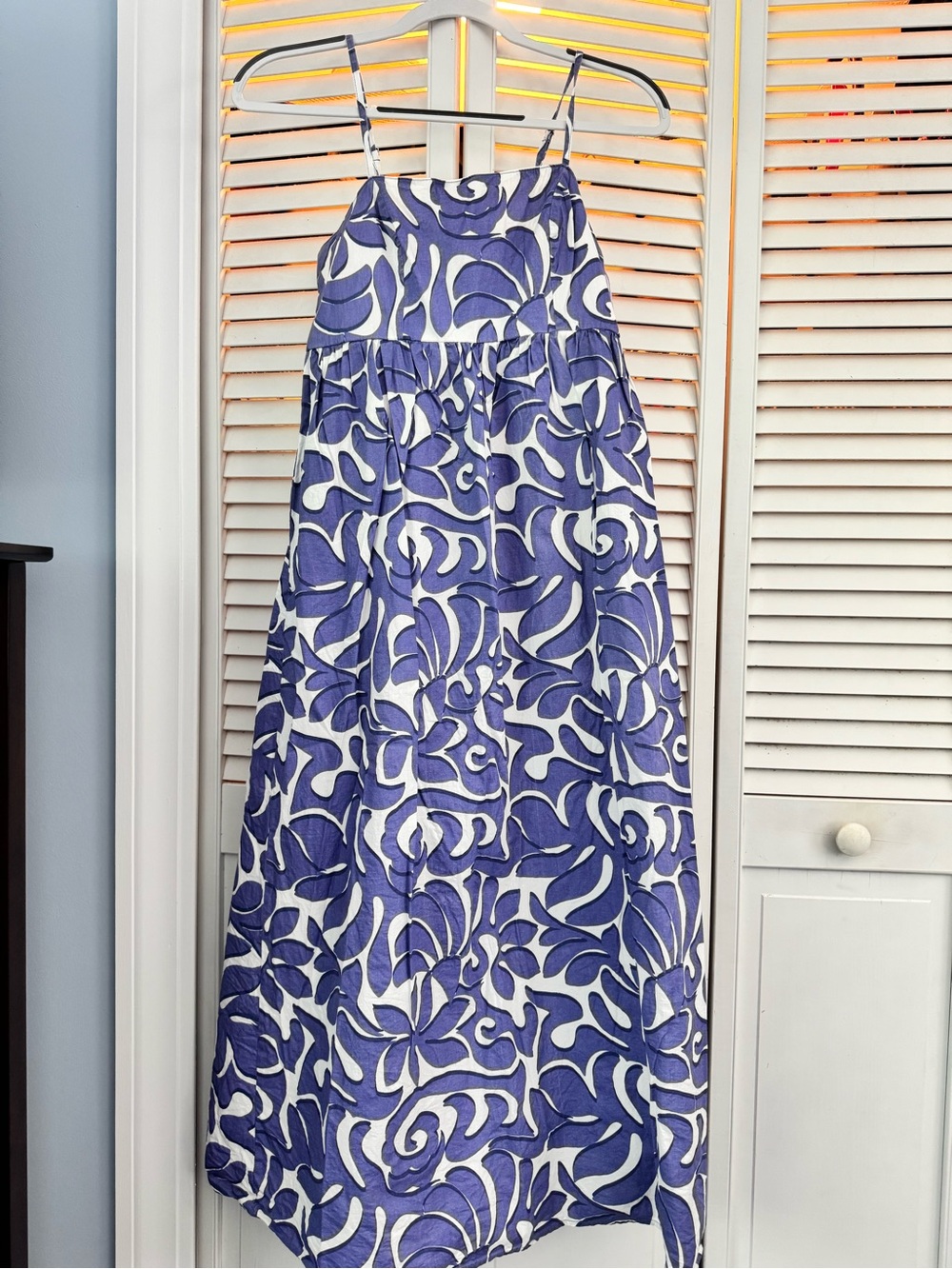 Purple/Blue and White Floral Maxi Dress